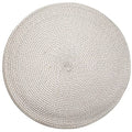 Set of 4 Tabletop Collection Indoor/Outdoor Silver Round Placemat 15" Dia