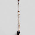 Medium Blue/Black Tree of Life Dreamcatcher with Black Heart Charm - Lapis Lazuli-- Rearview Mirror Hanging or Wall Hanging